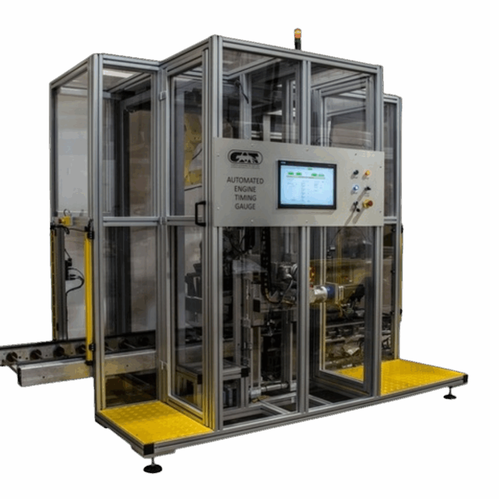 Automatic gauging unit for Perkins and Caterpillar diesel engines measuring head gasket and fuel injection pump shim thickness.