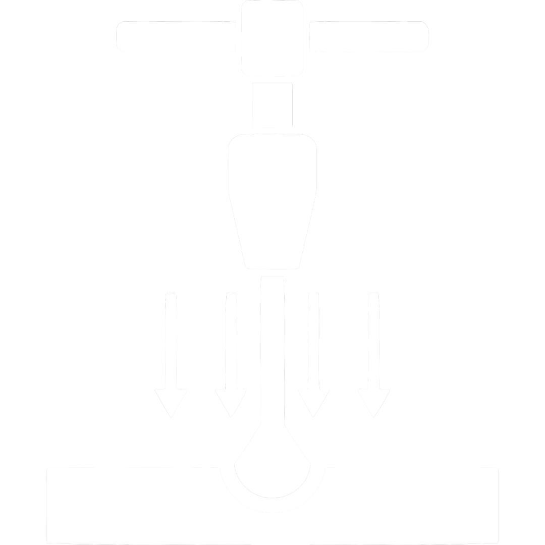 Icon representing punching, forming, and clinching operations including TOX mechanical joining