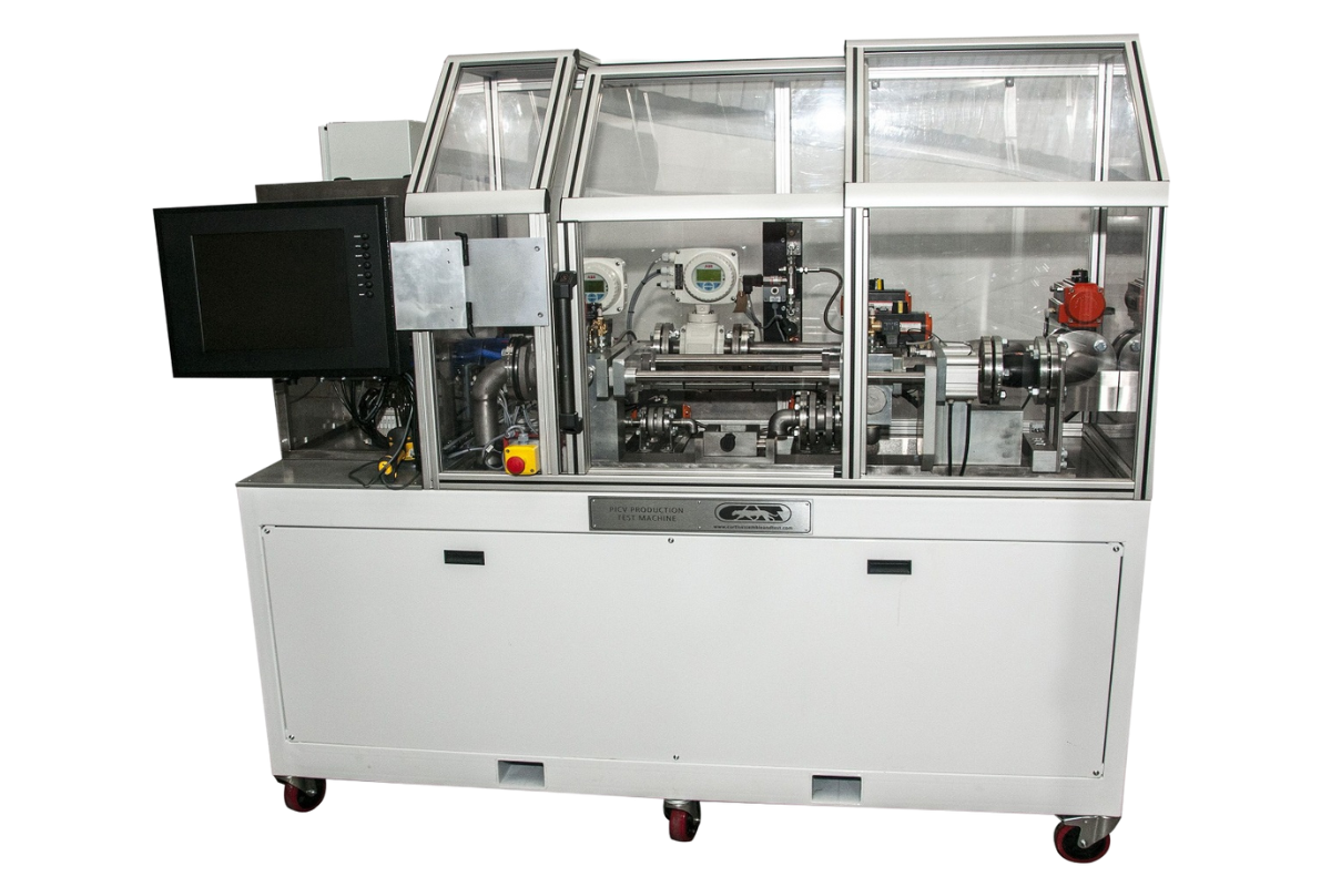 Hydraulic and pneumatic flow and pressure measurement test rig