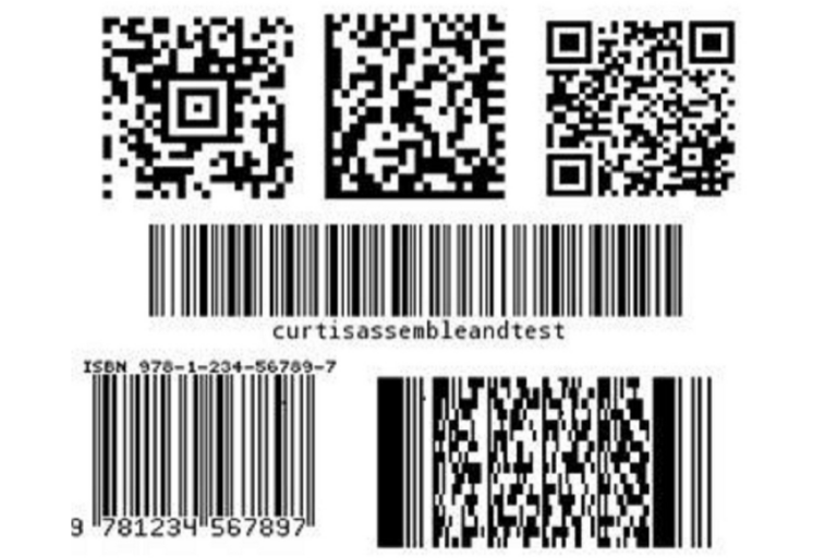 QR codes and barcodes verified using automated vision inspection for component traceability