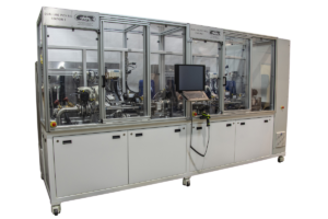 Automated component cleanliness and flushing rig used for high volume production cleaning validation