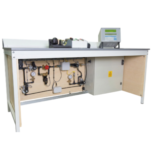 Gas valve test bench used for pressure and leak validation
