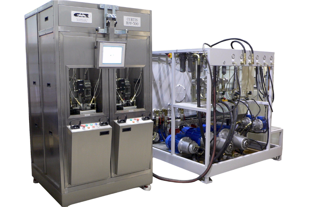 HPF 300 flushing rig used for liquid and air flow measurement, system conditioning, and performance testing.