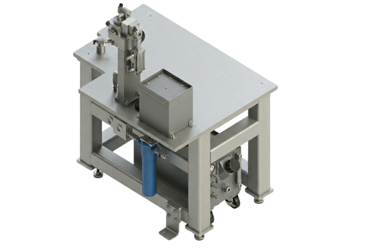 Cleaning in place CIP skid system for industrial applications