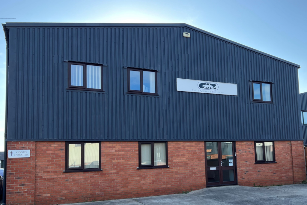 The exterior of the Curtis Assemble & Test Ltd facility at Colchester Business Park, where bespoke automation and testing systems are designed and manufactured.